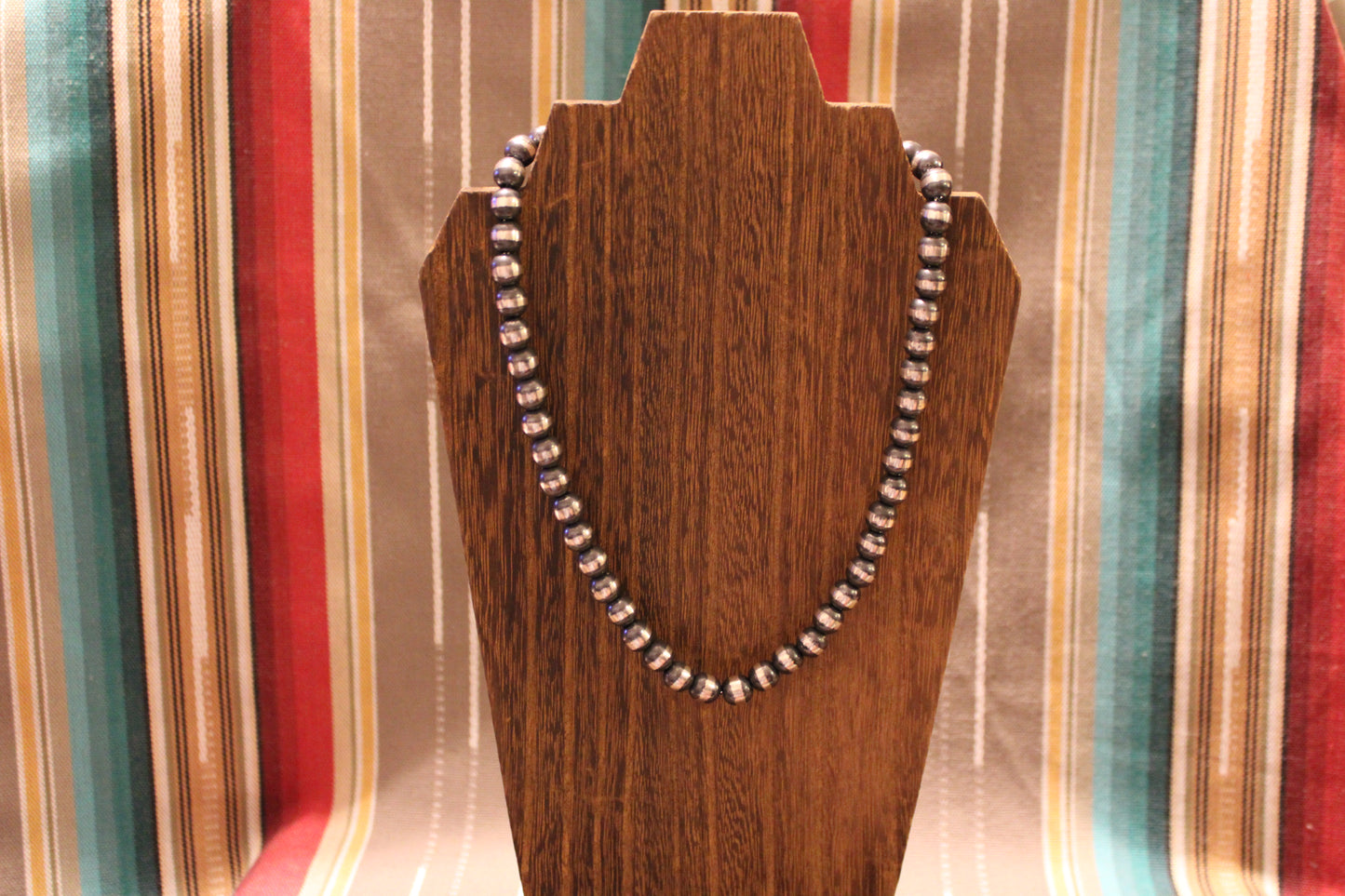 16" 8mm Sterling Silver Pearl Necklace